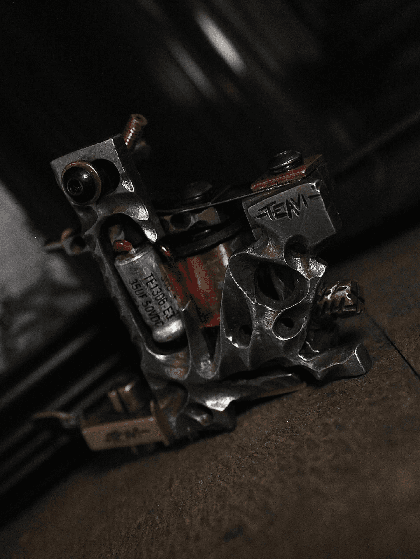 Hand-built Koller Iron custom tattoo machine — workshop build 2